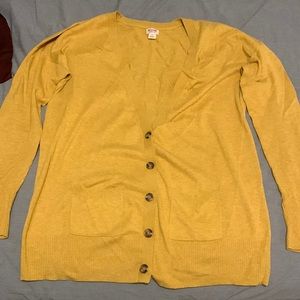 LAST CALL: Mossimo Supply Mustard Button Cardigan